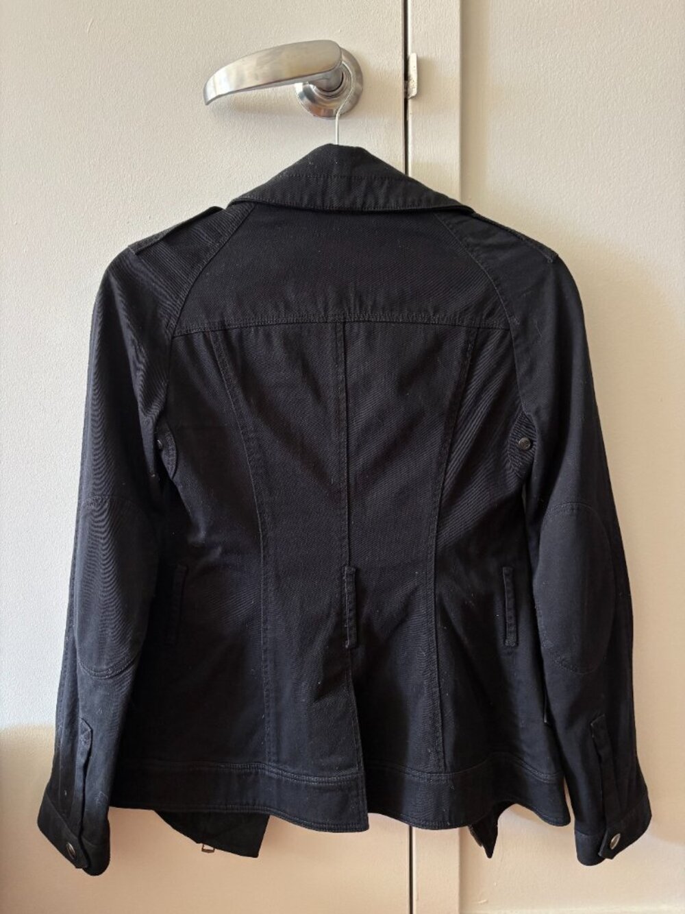 Burberry Brit - Black Biker Jacket, Women's size 2 (US) - Picture 3 of 5